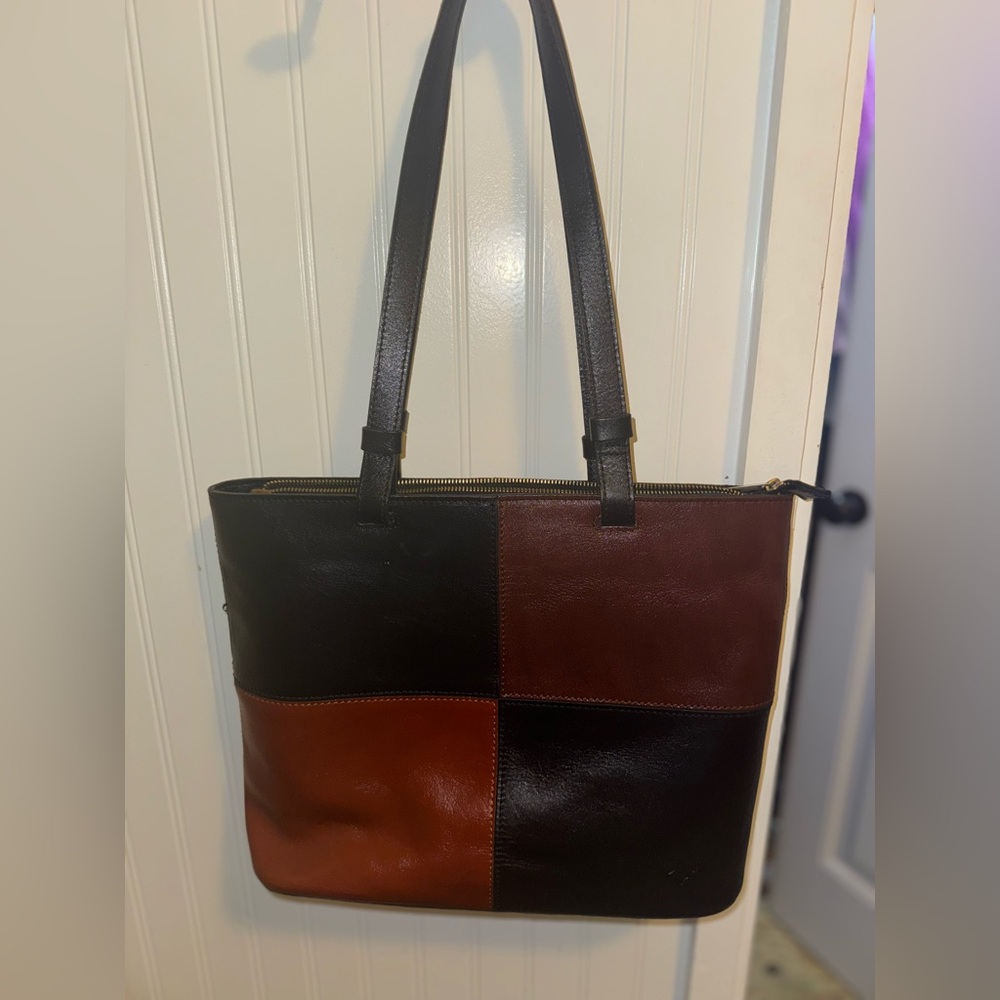 Patricia Nash color block 🌟 leather🌟 tote bag!